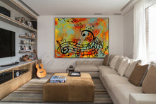 Musical Notes Abstract Art Canvas Print, Music Painting Perfect Gift for Musicians and Music Lovers