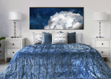 Dark Blue Cloud Art Abstract Cloudscape, Celestial Painting Canvas Print Trend Art, Extra Large Art, Navy Blue Cloud Painting, Cloud Wall Art, Julia Apostolova, Abstract Cloudscape, Trend Art, Textured Canvas, Dark Blue Wall Art, Large Cloud Painting, Cloud Oil Painting, Bedroom Decor, Interior, Trendy, Trend Decor, Living Room, Blue Painting, Interior Designer, Bedroom Room, Blue Art, Naby Blue Decor, Art over Bed, Large Wall Art,