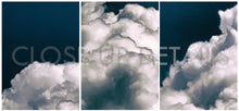 Cloud Painting Navy Blue Cloud Art Canvas Print, Celestial Decor, Bly Sky & White Clouds, Nordic Art
