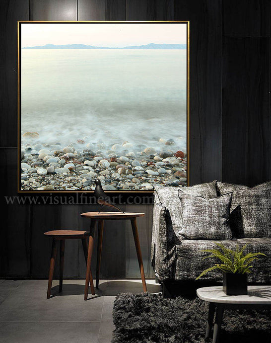 Long Exposure Photography, Coastal Print, Minimalist Wall Art, Pebble Beach Peaceful Waters, Zen Art, Calming, Mystery, Relaxing Wall Art, Decor, Interior, Bedroom Art, Interior Design Ideas, Interior Designer, Spa Decor, Julia Apostolova, Greek Islands, Calming Waters