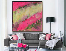 Pink and Gold Wall Art, Pink Abstract Painting, Modern Wall Art Home Decor, Large Print, Minimal Art, Pink Gold Abstract, Julia Apostolova, Pink Interior, Decor, Design, Livingroom, Girl Kids Room Decor, Interior Designer, Canvas, Textured Canvas, Ready to Hang