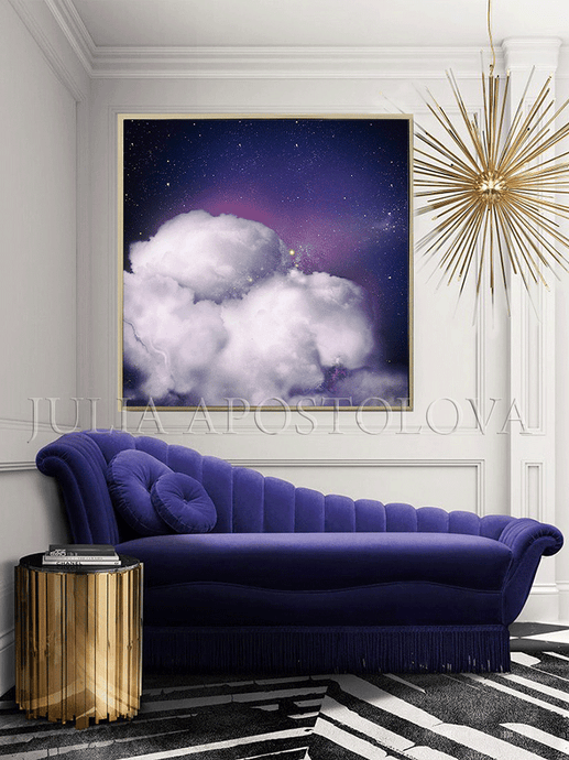 Purple Painting, Cloud Large Canvas, Purple Wall Art Cloud Painting Abstract, Celestial Wall Decor, Julia Apostolova, Purple Sky, watercolor painting, trendy wall art, celestial painting, celestial abstract wall art, bedroom wall art, office decor, celestial decor, abstract landscape, interior designer, interiors, celestial cloud art, abstract cloudscape, abstract clouds, dreamy trend art, dark sky, dark purple painting, contemporary art, celestial abstract, dark purple wall art, nordic wal art