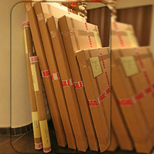 Huge Wall Art Set Abstract Paintings, Two Canvas Prints, Gold Leaf Black Gray Teal, Julia Apostolova