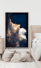 Dark Cloud Wall Art Painting Canvas Print Large Modern Trend Decor, Sun Light Through Storm Clouds