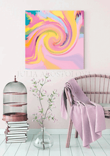 Abstract Swirl Pink Wall Art Canvas Painting Print for Girl Bedroom Decor Gift for Her Pastel Colors, Abstract Swirl Pastel Colors Wall Art Canvas Painting Print for Bedroom Nursery Decor, Gift for Her, Swirled Painting, Pink Teal Light Blue Coral Abstract Art, Coral Painting, Paint Swirl series, Coral Wall Art, Minimalist Art, Julia Apostolova, Light Salmon Pink Wall Art Decor, Pastel Colors Canvas, Living Room, Bedroom, Interior, Dercor, Girls Room Decor, Nursery, Design, Minimalist Art, Interior Designer
