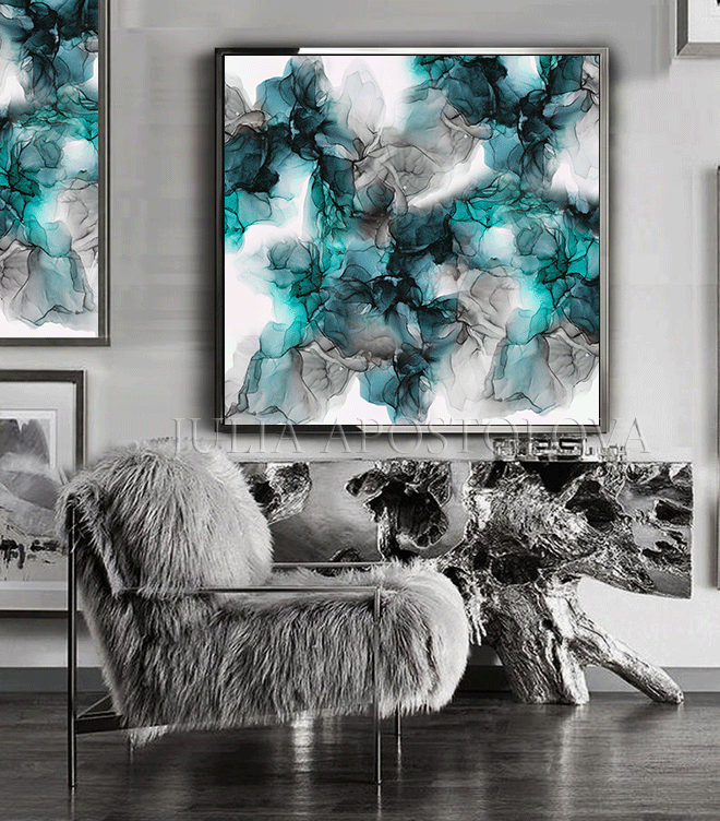 Large grey online canvas wall art