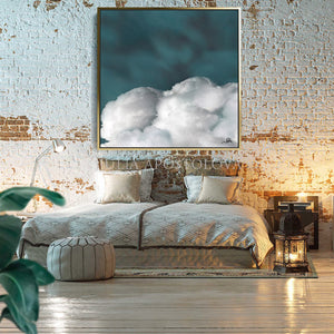 teal wall art, cloud painting, trendy decor, Cloud Abstract Clouds, Large Canvas, Julia Apostolova, Teal Cloud Large Canvas, Wall Art Cloud Painting Abstract, Celestial Wall Decor, Julia Apostolova, Purple Sky, watercolor painting, trendy wall art, celestial painting, celestial abstract wall art, bedroom wall art, celestial decor, interior designer, interiors, abstract cloudscape, abstract clouds, dreamy trend art, dark sky, teal painting, contemporary art, celestial abstract, nordic wal art, bedroom