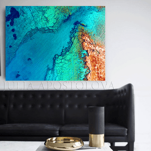 Aerial view of the Coastal Landscape, Sea, Rocks, Large Canvas Art, Drone Photography, Greek Island, Coastal Wall Art Canvas, Aerial Photography, Turquoise Waters, Greece, Ocean and Rocks, Beach Decor, Turquoise Beach, Zen Decor, Aerial Beach, ocean abstract wall art ocean abstract painting, julia apostolova, ocean abstract art aerial beach wall art, bedroom painting, peaceful waters, water photography, relaxation gifts, spa decor, beach canvas art, relaxing art, interior designer, bedroom decor, relaxation