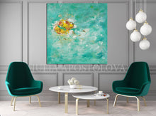 Turquoise Wall Art, Original Wall Art, Minimalist Abstract Seascape Painting, Green Wall Art, Julia Apostolova, Romantic Floral Abstract Painting Elegant Gold Leaf Art, Pastel Colors, Modern Romantic tender art, Original Abstract Gold Leaf Painting, Art Gift for Her, Girls Room Decor, Interior Decor, Interior Design, Interior Designers, Kids Room Decor, Wall Art Design, Gold Leaf Wall Art, Glitter, Golden Accents, Modern Decor, Zen, Floral Art, Floral Abstract, Original Wall Art, Original Artwork