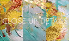 Turquoise Wall Art, Original Wall Art, Minimalist Abstract Seascape Painting, Green Wall Art, Julia Apostolova, Romantic Floral Abstract Painting Elegant Gold Leaf Art, Pastel Colors, Modern Romantic tender art, Original Abstract Gold Leaf Painting, Art Gift for Her, Girls Room Decor, Interior Decor, Interior Design, Interior Designers, Kids Room Decor, Wall Art Design, Gold Leaf Wall Art, Glitter, Golden Accents, Modern Decor, Zen, Floral Art, Floral Abstract, Original Wall Art, Original Artwork, Close Up