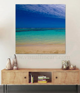 Tropical Water Photography, Beach Photo, Minimal Decor, Coastal Print, Turquoise Zen Minimalist Art