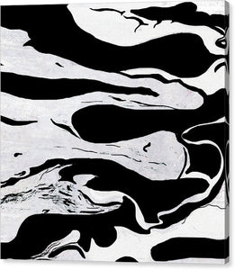 Modern Black and White Abstract Print, Ready To Hang, Large Wall Art, Print on Canvas, Black White Painting, Contemporary Art by Julia Apostolova, Interior, Design, Living Room, 