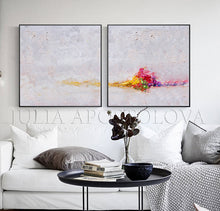 Minimalist White Wall Art Set of Two Abstract Textured Canvas Paintings for Elegant Interior Decor, White Abstract, Interior Design, White and Rainbow, Wall Art, Modern Paintings, Minimalist Decor, Bedroom Art, Office Decor, Home Art, Hotel Lobby Decor, sophisticated art